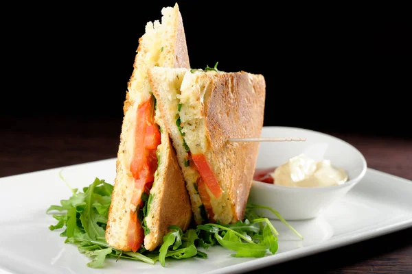 Healthy veggie panini sandwiches — Stock Photo, Image