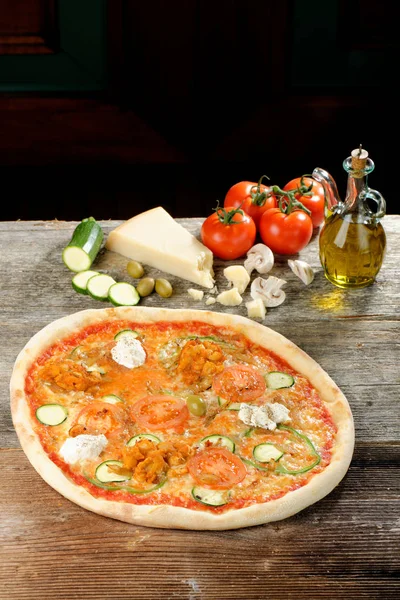Здоровий вегетаріанські піци — стокове фото