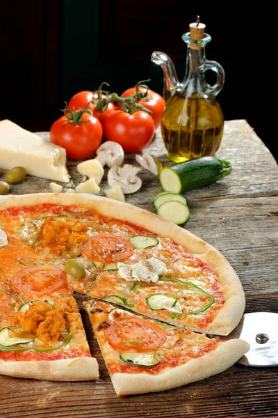 Vegetariano sano Pizza — Foto Stock