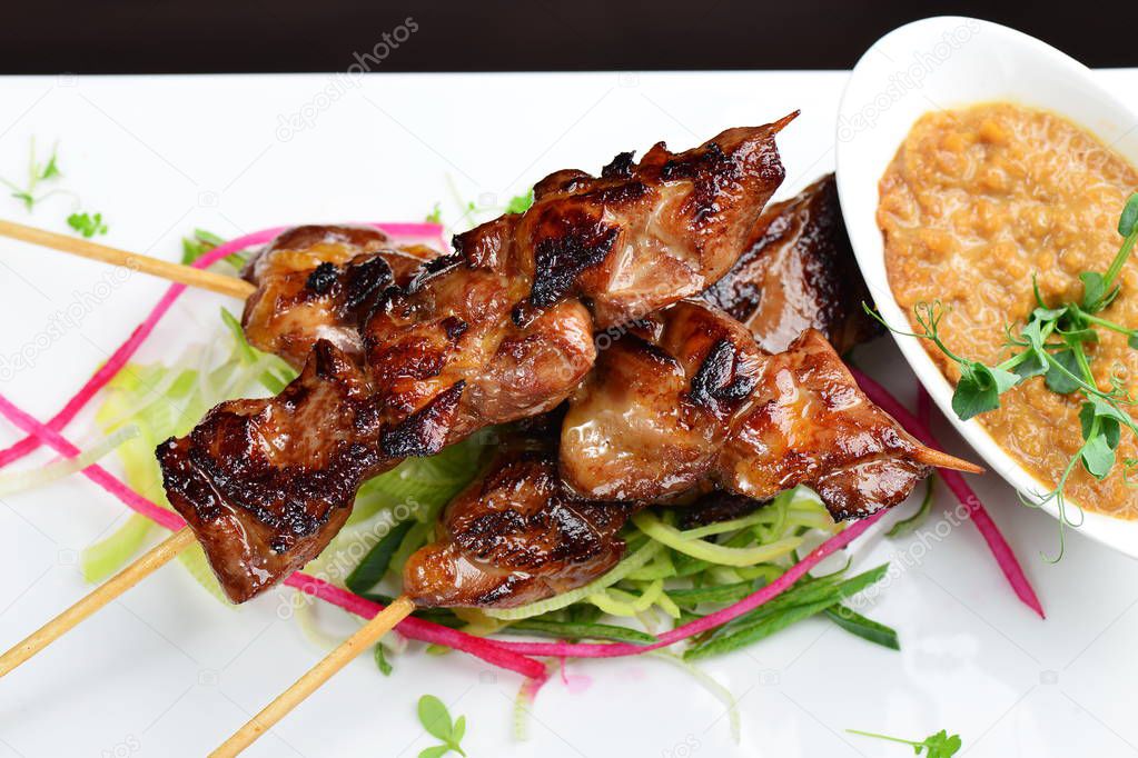  Delicious chicken satay on skewers