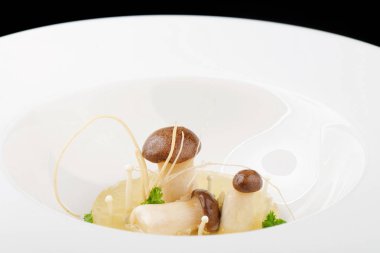  Çorba yemek, mantar Porcini iyi