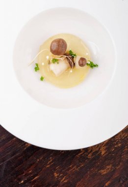  Çorba yemek, mantar Porcini iyi