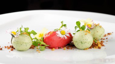  Dondurma yemek tatlı, çilek/Kiwi iyi