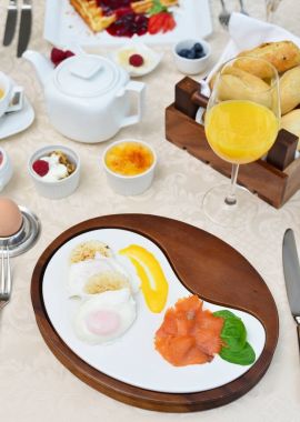  Somon ile haşlanmış yumurta 