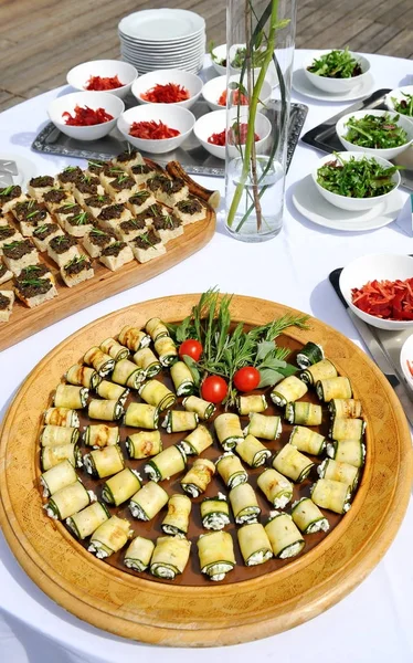 Catering Cibo Sul Tavolo — Foto Stock