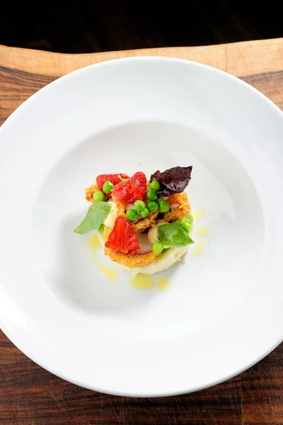 Fried Octopus on potato purree — Stock Photo, Image