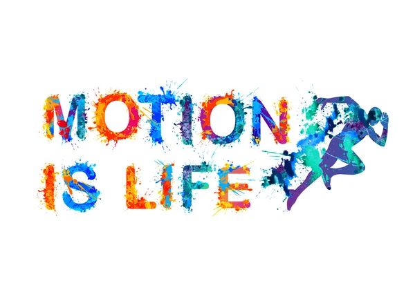 Η κίνηση είναι ζωή. Splash χρώμα — Διανυσματικό Αρχείο