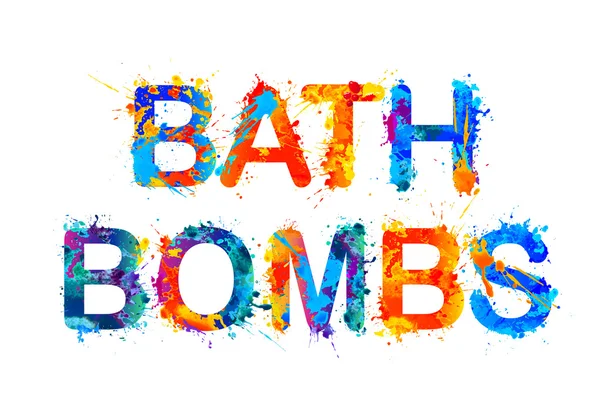 Bath bombs. Splash paint — Stock Vector