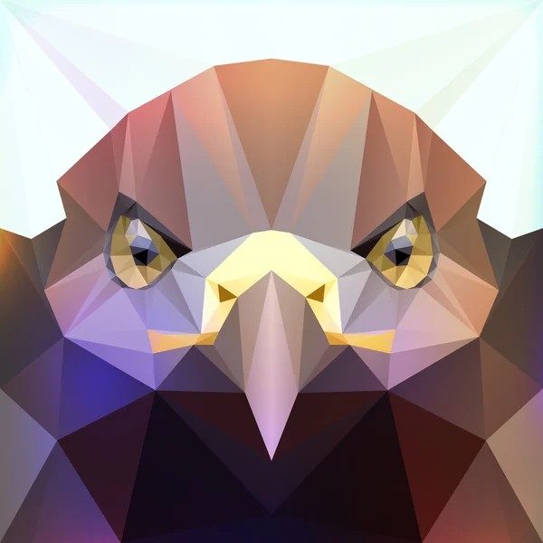 Polygonal vector eagle head — Stock Vector