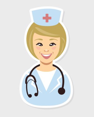 Kadın doktor. Vektör avatar