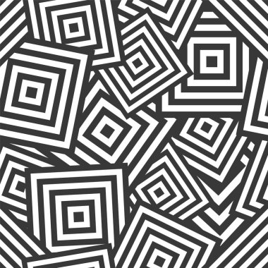 Kesintisiz geometrik desen - kaotik rhombus (kareler)