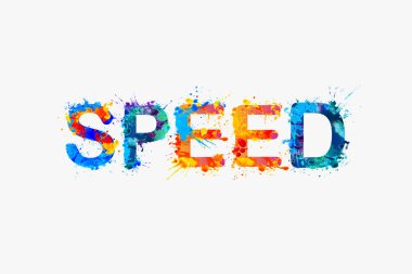 Hız. Splash boya word