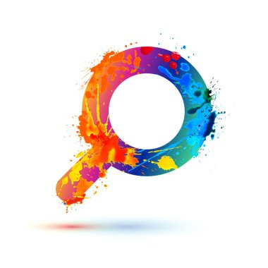 Büyüteç cam splash boya