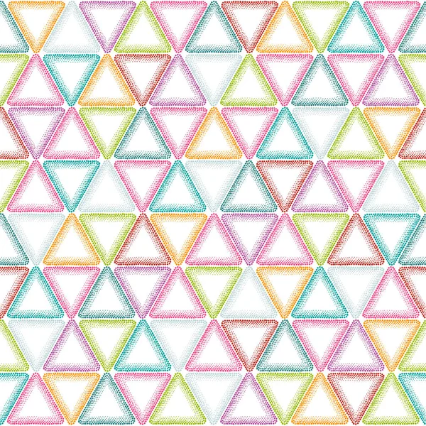 Безшовний візерунок - пунктирні трикутники — стоковий вектор