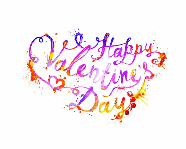 Feliz día de San Valentín. Letras vectoriales — Archivo Imágenes Vectoriales
