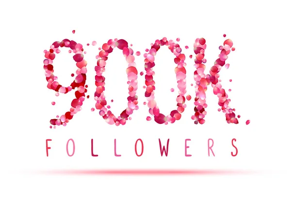900K (novecentos mil) seguidores — Vetor de Stock