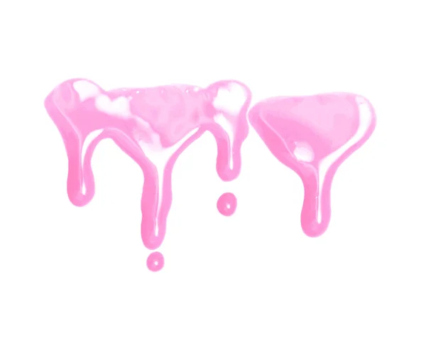 Pintura rosa (barniz de uñas) sobre fondo blanco — Vector de stock
