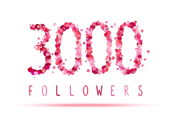 3000 (três mil) seguidores — Vetor de Stock