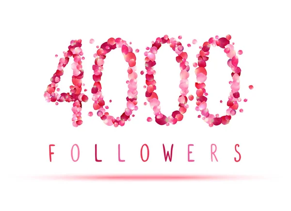 4000 (quatro mil) seguidores — Vetor de Stock