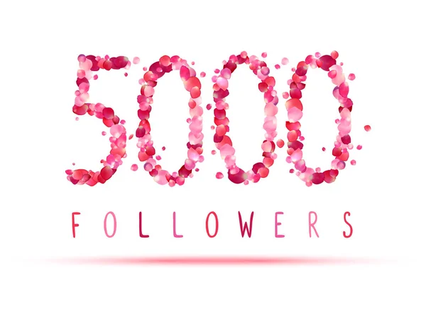 5000 (cinco mil) seguidores — Vetor de Stock