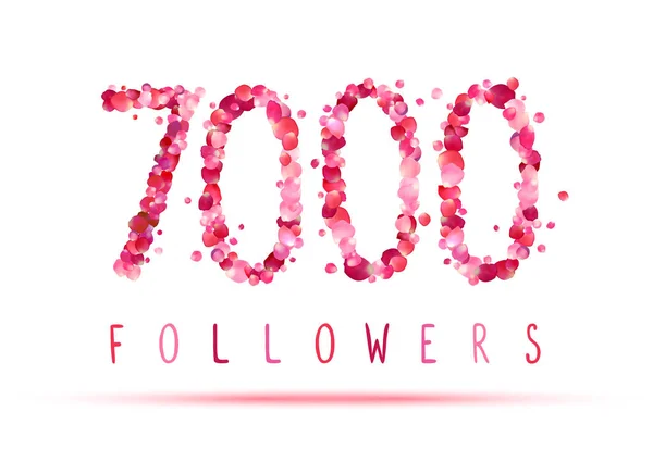 7000 (sete mil) seguidores — Vetor de Stock