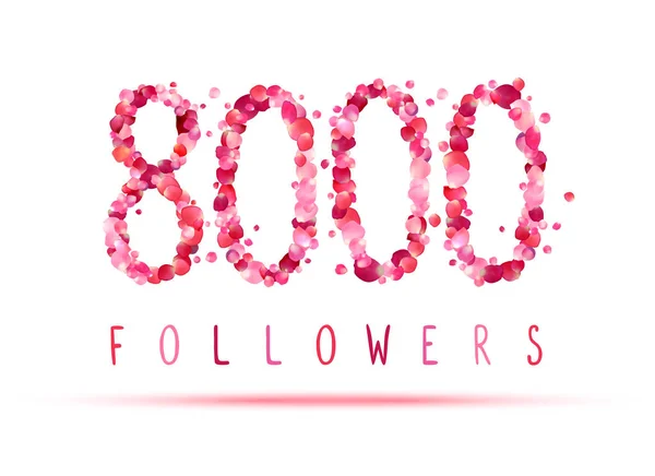 8000 (oito mil) seguidores — Vetor de Stock