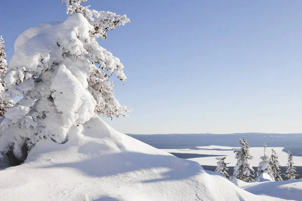 View from mountain range Zyuratkul, winter landscape — Stock Photo, Image