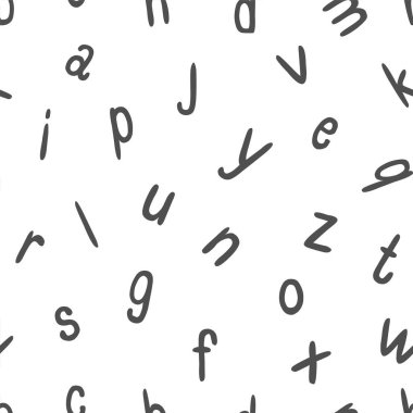 Dikişsiz desen - el harfleri yazılı