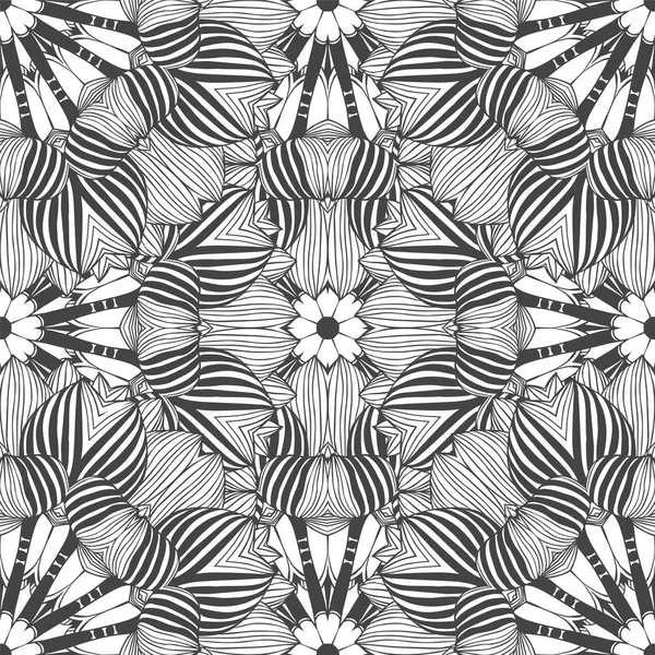 Patrón sin costuras - fondo abstracto en blanco y negro — Vector de stock