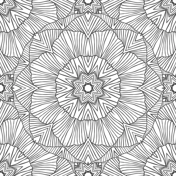 완벽 한 패턴-추상 검은색과 흰색 배경 — 스톡 벡터