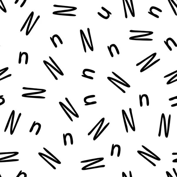 无缝模式-字母 N — 图库矢量图片
