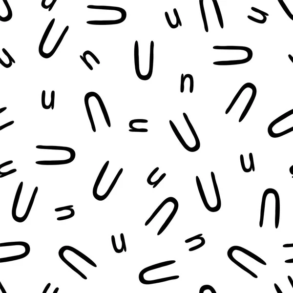 无缝模式-字母 U — 图库矢量图片