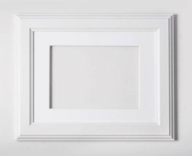 Beyaz ahşap çerçeve şablon