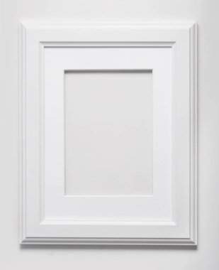 Beyaz ahşap çerçeve şablon