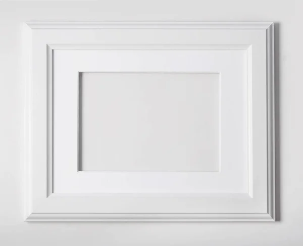 Modelo de quadro de madeira branco — Fotografia de Stock