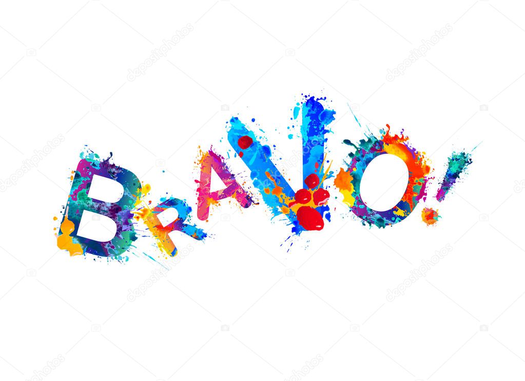 Bravo! Splash paint word