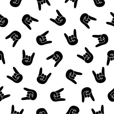 Dikişsiz desen - Rock. El işareti 