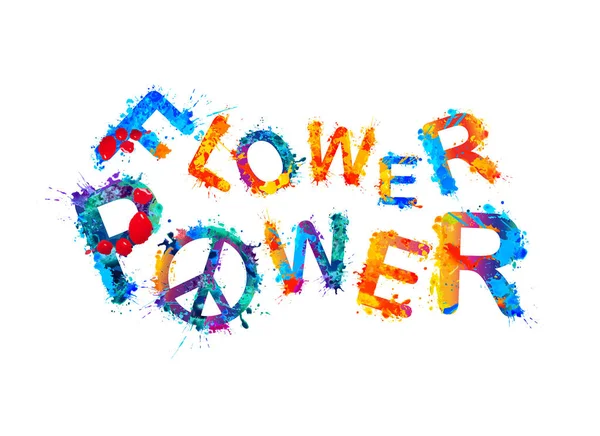 Δύναμη των λουλουδιών. Splash χρώμα — Διανυσματικό Αρχείο