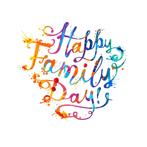 Happy Ημέρα της οικογένειας! Splash χρώμα — Διανυσματικό Αρχείο