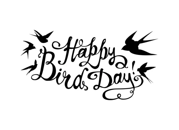 Happy Bird dag! Vektor kort. — Stock vektor