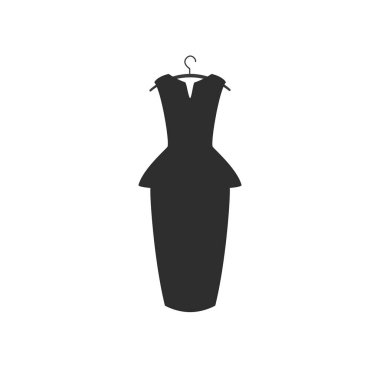 Siyah elbise. Vektör simgesi