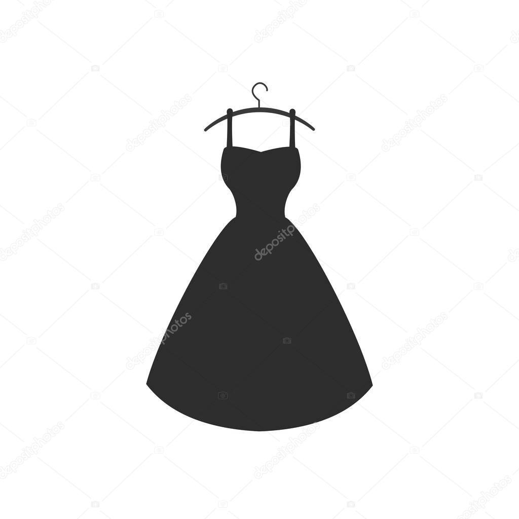 Black dress. Vector icon
