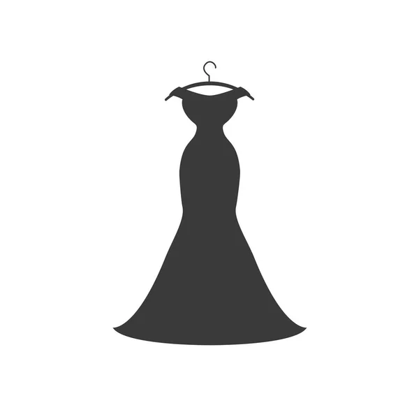 Fekete ruha. Vektor lapos ikon — Stock Vector