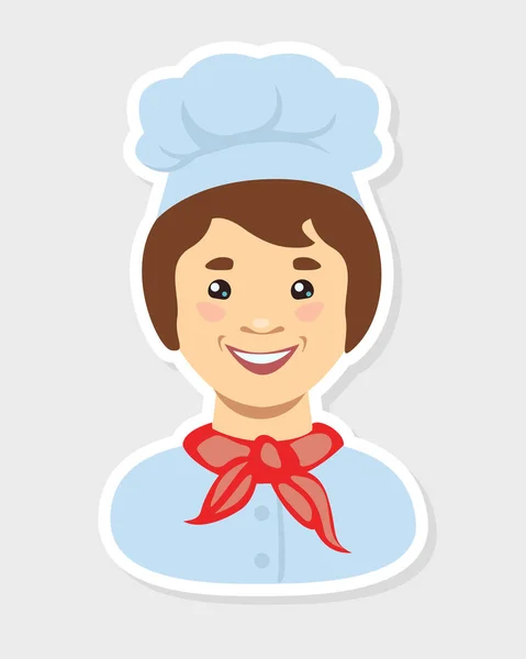 Cook icon. Vector chef avatar — Stock Vector