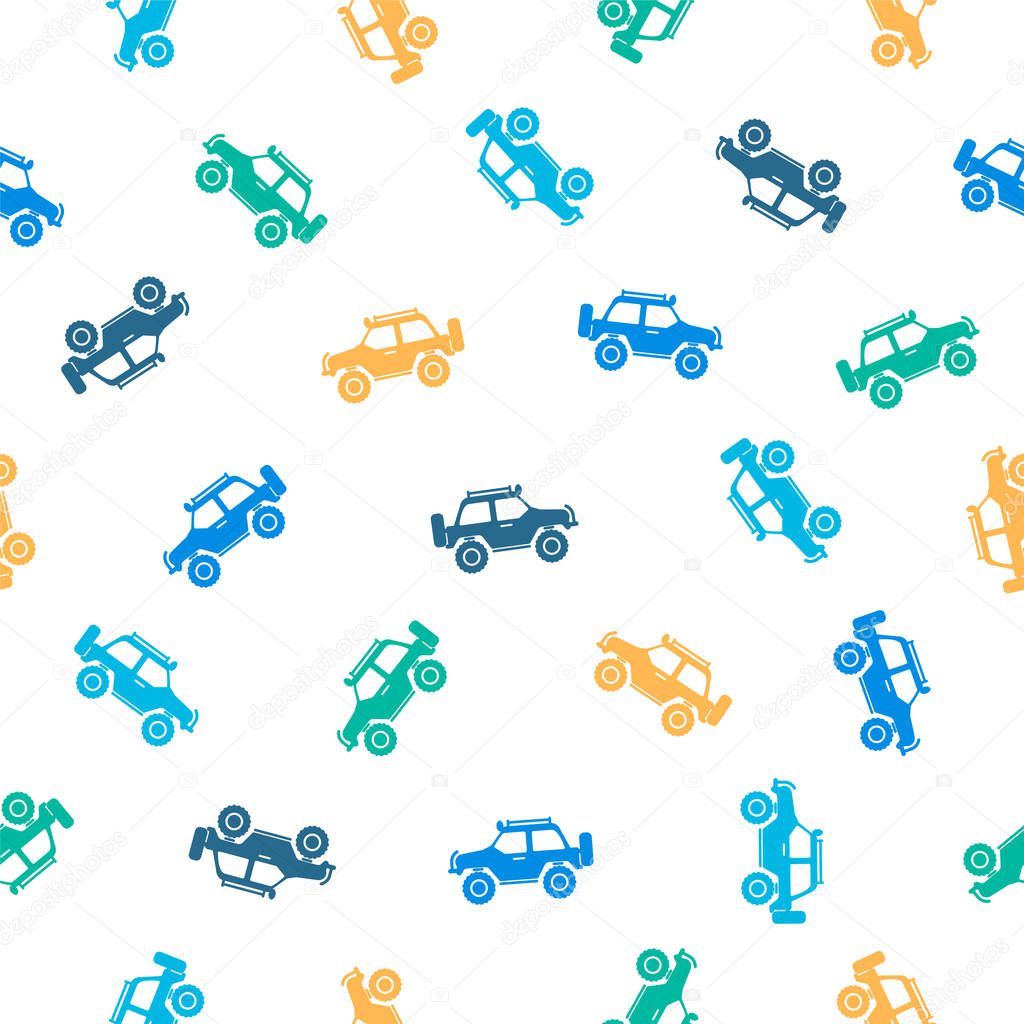 Seamless vector pattern - Jeep cars 