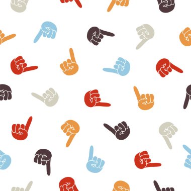 Vektör seamless modeli - işaret parmağı. 