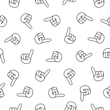 Vektör seamless modeli - işaret parmağı 