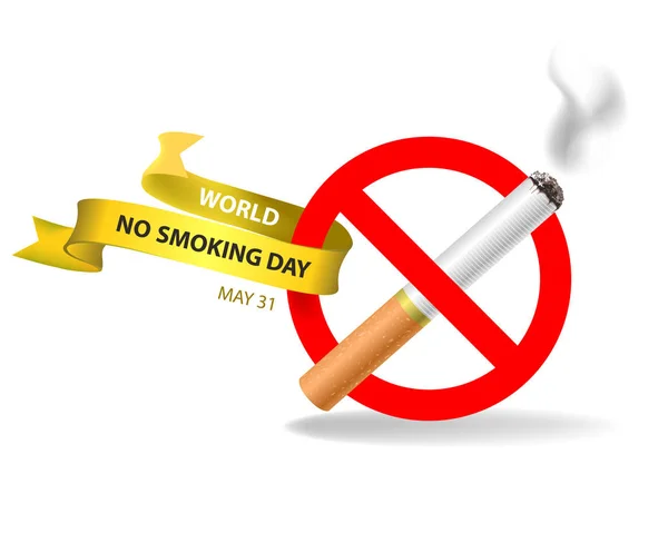 Παγκόσμια ημέρα χωρίς κάπνισμα. 31 Μαΐου — Διανυσματικό Αρχείο