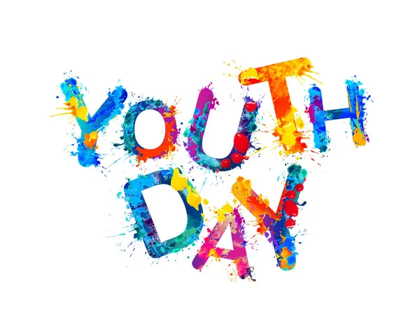 Ημέρα Νεολαίας. Splash χρώμα — Διανυσματικό Αρχείο
