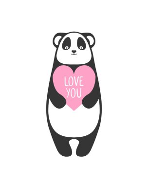 Panda kalp ile. Seni seviyorum